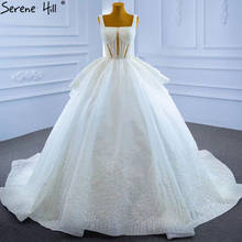 Serene Hill-vestidos de novia blancos de lujo, gama alta, 2021, con cuentas de perlas, sin mangas, HM67266, a medida 2024 - compra barato