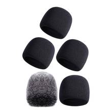 HFES 3x Mic Cover Sponge Microphone Windscreen for Blue Yeti, Yeti Pro Condenser & (Sponge and Furry Windscreen, 2 Pack) 2024 - buy cheap