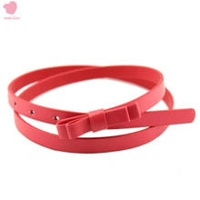 Hot Fashion Candy Color bow Thin Women pu casual Leather Belt brand Waistband Female Straps Ladies Cummerbund for Girl 2024 - buy cheap