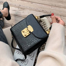 Elegant Female Stone Pattern Tote bag 2019 New High Quality PU Leather Women's Designer Handbag Lock Shoulder Messenger Bag 2024 - buy cheap