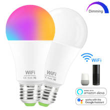 Lâmpada inteligente e27 b22, de 15w led para iluminação de casa, funciona com alexa/google home, branca/quente e branca inteligente 2024 - compre barato