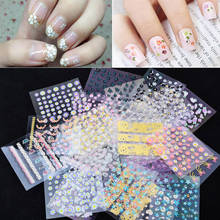 50 Pcs 3d Nail Art Stickers Decals,High Quality Mix Color Flowers Leopard Design Nail Tips Decoration Manicure Tools 2024 - buy cheap