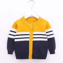 BINIDUCKLING Autumn Spring Cardigan Sweater For Baby Boys Warm Knitted Long Sleeve Infants Sweater Clothes For 12-18 Month 2024 - buy cheap