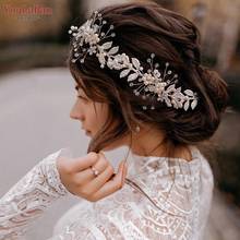 Youlapan hp323 prata mulher acessórios faixa de cabelo boho tiara casamento para mulheres bling headband bridal headpieces 2024 - compre barato