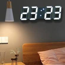 Modern Design 3D Large Wall Clock LED Digital USB Electronic Clocks On The Wall Luminous Alarm Table Clock Desktop Home Decor 2024 - buy cheap