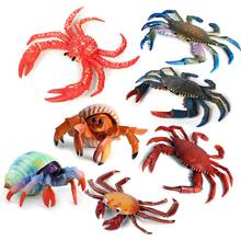 High Simulation Sea Life animals Hermit Crab Marine Animal PVC Model figures Desktop Decor Education Kids Toy Gifts For Kid 2024 - buy cheap