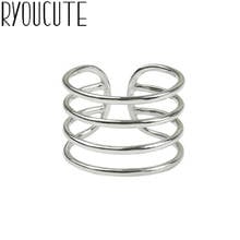 Bijoux Fashion Silver Color Large Rings for Women Men Big Open Finger Rings Wedding Jewelry Party Gifts 2024 - buy cheap