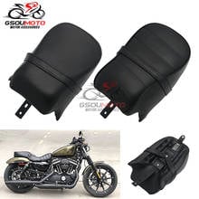 Passageiro da motocicleta couro do plutônio almofada traseira almofada travesseiro sofá tour assento para harley sportster ferro xl 883 883n 1200 1200ns 16 - 20 2024 - compre barato