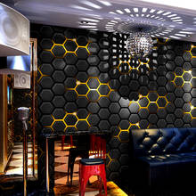 Modern 3d Geometric Wall Paper ktv Room Decoration Luxury Bar Nightclub Wallpapers Water Proof PVC Awesome Wallpaper Roll P058 2024 - buy cheap