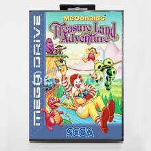 Игровая карта Elevata prestazione 16 Bit MD для sega Mega Drive mcdonald's Treasure Land Adventure Cover с розничной коробкой 2024 - купить недорого