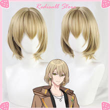 Promise of Wizard Rutile Wig Cosplay Blonde Short Hair Heat Resistant Synthetic Halloween Free Wig Cap for Adult Unisex 2024 - buy cheap