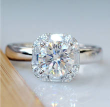 Casamento anéis de noivado para feminino feminino anel de zircônia quadrada com pedra jóias 925 prata esterlina anel feminino adesão 2024 - compre barato