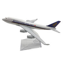 16cm Airplane Singapore Airlines Model Boeing B747 Alloy Diecast Aircraft Model Collectible Kids Gift 2024 - buy cheap