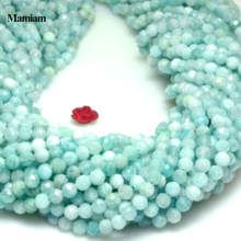 Mamiam Natural Amazonite Faceted Round Charm Beads 3.7mm Smooth Loose Stone Diy Bracelet Necklace Jewelry Making Gemstone Design 2024 - buy cheap