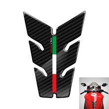 Protector de fibra de carbono 3D para motocicleta, funda de Tankpad pequeña de carreras de Italia para Aprilia, Ducati, Panigale, Benelli, Etc. 2024 - compra barato