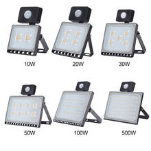 LED Spotlight PIR Motion Sensor Outdoor Led Projector 10W 20W 30W 50W 100W Ultra-thin Induction Led Floodlight Wall Street Lamp 2024 - buy cheap