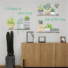 Nordic Fresh Plant Pot Wall Sticker Self-adhesive Waterproof DIY Removable For Bedroom Cabinet Living Room Decoration Wallpaper 2024 - buy cheap