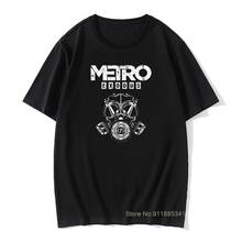 Metro exodus men t camisas máscara de gás tóxico jogos camiseta masculina manga curta engraçado camiseta vintage 100% algodão t tamanho grande 2024 - compre barato