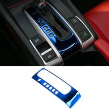 Shift Gear Panel Trim Automatic Transmission Shift Box Cover for 10Th Gen Honda Civic 2020 2019 2018 2017 2016, Blue 2024 - buy cheap