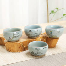 Taza de té craquelada de cerámica, tazón de porcelana, taza principal individual, tetera pequeña 2024 - compra barato