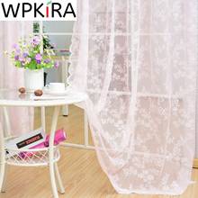 Pastoral Lace Floral Embroidered Sheer Curtains for Princess room Balcony Romantic Wave Lacework Tulle Window Drapes ZH007H 2024 - buy cheap