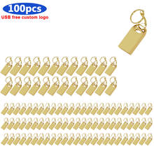 100pcs a granel livre logotipo do metal usb 2.0 flash drives 8gb 4gb GB pen drive pendrive 128GB memoria usb stick 32 64GB cle USB flash 16GB 2024 - compre barato