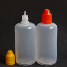 Frasco conta-gotas de plástico pe 100ml, frasco com tampa para crianças e ponta fina e de plástico líquido 100ml por atacado 100 pçs 2024 - compre barato