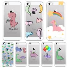 Funda para Apple iPhone 5C 5S SE 5 S, carcasa bonita de dinosaurio Kawaii, dibujos animados de animales, para iPhone 4S 4 S 2024 - compra barato