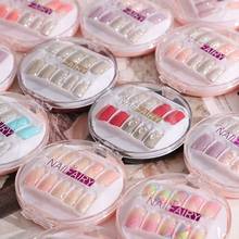 30PCS/Set Colorful Full Cover ABS Plastic Fake Nails Press Coffin False Ballerina Nails Detachable Nail Tips Nail Beauty Tools 2024 - buy cheap