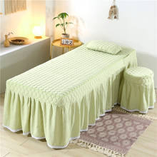 Custom Size 1pc Soft Beauty Salon Bed Skirt Solid Color Bed Spread Beauty Salon Hairdresser With Hole Body Massage Bed Cover #s 2024 - buy cheap