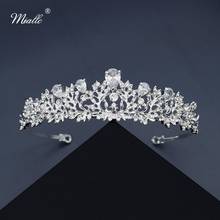 Miallo Fashion Silver Color Rhinestone Princess Crown Zircon Bridal Wedding Tiaras and Crowns for Women Accessories Girls Gifts 2024 - buy cheap