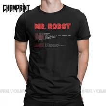 Cool Mr Robot T Shirt Programming Programmer Tees Developer Code T-Shirts for Men Crew Neck Cotton Short Sleeve Big Size Clothes 2024 - buy cheap