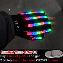 Новый стиль 6 цветов вечерние DIY декоративные LED Rave вечерние аксессуары светящиеся перчатки для Хэллоуина Светящиеся в темноте вечерние принадлежности 2024 - купить недорого