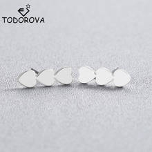 Todorova brincos minimalistas em aço inoxidável, brincos pequenos em estilo coreano, joias femininas da moda 2024 - compre barato