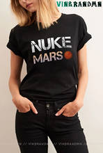 Футболка хипстер Nuke Mars, футболка с рисунком элона мускуса, футболка в стиле ракеты, Винтажная футболка в стиле Nuke Mars, футболка с рисунком Теслы, родстера, космоса на Марс 2024 - купить недорого