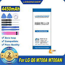 100% Оригинальный аккумулятор LOSONCOER 4450 мАч BL-T33 для LG Q6 M700A M700AN M700DSK M700N 2024 - купить недорого