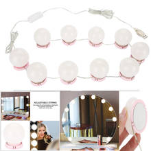 Makeup Mirror Vanity LED Light Bulbs Kit USB Charging Port Cosmetic Lighted Make up Mirrors Bulb Adjustable Brightness lights 2024 - buy cheap