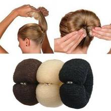 Hair Styling Bun Curler Maker Ring with Buckle Shaper Sponge Clip Foam Women Lady Girls Donut Hairbands Black White Brown 2024 - buy cheap