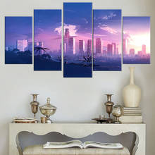 5 Piece Canvas Los Angeles City Wall Art Print HD Print poster Paintings Living Room Home Decor Pictures 2024 - buy cheap