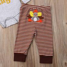 Thanksgiving set Newborn Kids Baby Boy Girl Clothes MY First Turkey Day Letter Long Sleeve Boysuit Pants Outfits Set 0-2T 2024 - buy cheap