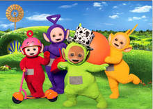 7x5ft jardim verde céu azul teletubbies personalizado foto estúdio pano de fundo vinil 220cm x 150cm 2024 - compre barato