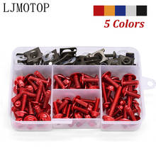 175pcs Universal Motorcycle Fairing Bolts Screws Nuts Kit Fastener Clips For Kawasaki Ninja GPZ500 EX500 650R ER6 F N Z750 ZX9R 2024 - buy cheap