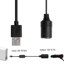 USB 5 В до 12 В розетка для автомобильного прикуривателя Женский адаптер питания кабель-адаптер 30 см для DVR GPS Dash камеры вождения 2024 - купить недорого