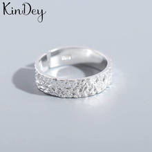 Kindey Korean Silver Color Irregular Round Rings For Women Men Adjustable Size Open Finger Rings Personality 2024 - buy cheap