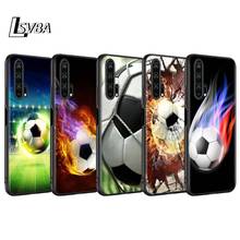 Black Cover For Huawei Honor V30 9X 8X 10i 10 9 Lite Shell Fire Football for Honor 8 8S 8 7C 7A Pro Phone Case 2024 - buy cheap