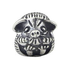 Abalorio de plata de ley 925 con forma de cerdo salvaje, pulsera de estilo europeo, compatible con cadenas y collares de serpiente, DIY 2024 - compra barato