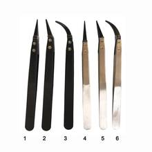 1PC Electronic Cigarette Ceramic Tweezers Curved Straight Tip Pointed Coil Heat Resistant Antistatic Ceramic Tweezers 2024 - buy cheap