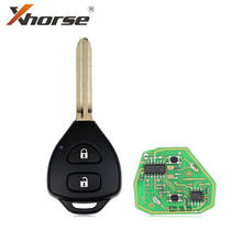 Xhorse-llave remota de cable XKTO05EN para Toyota Flat, 2 botones, triángulo, versión en inglés, 5 unids/lote 2024 - compra barato