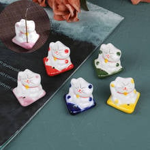 1PC Ceramic Lucky Cat Incense Burner Stick Censer Holder Incense Frame Home Decor 2024 - buy cheap