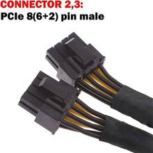 Кабель преобразователя питания PCI Express с 8 Pin на Dual 8 (6 + 2) Pin для видеокарты графического процессора PCIE PCI-E VGA разветвитель Кабель питания 2024 - купить недорого